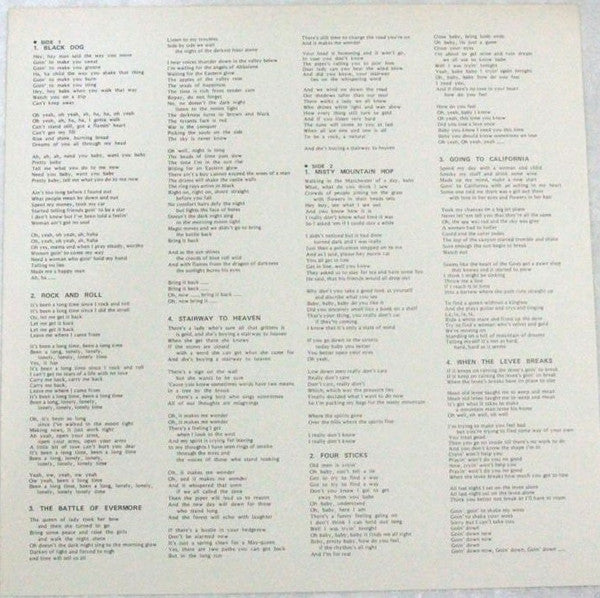 Led Zeppelin = レッド・ツェッペリン* : Untitled = レッド・ツェッペリン IV (LP, Album, Gat)