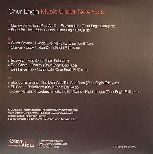 Onur Engin : Music Under New York (2x12", Album, Unofficial)