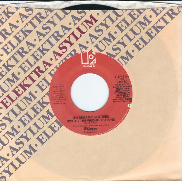 Bellamy Brothers : For All The Wrong Reasons / This Time (7", Single, Spe)