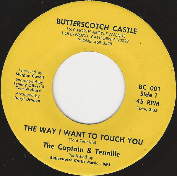 The Captain & Tennille* : The Way I Want To Touch You (7", Single, MP)