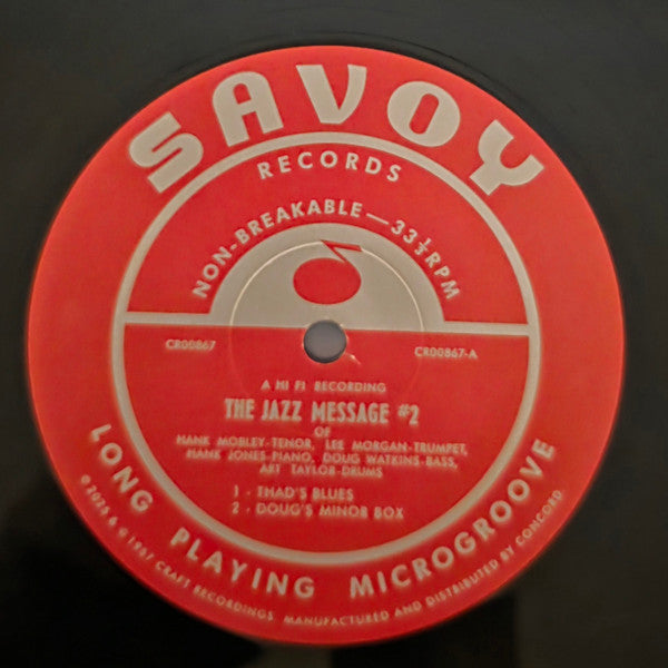 Hank Mobley, Lee Morgan, Donald Byrd, Hank Jones, Barry Harris (2), Doug Watkins, Kenny Clarke, Art Taylor : Jazz Message #2 (LP, Album, Mono, RE)