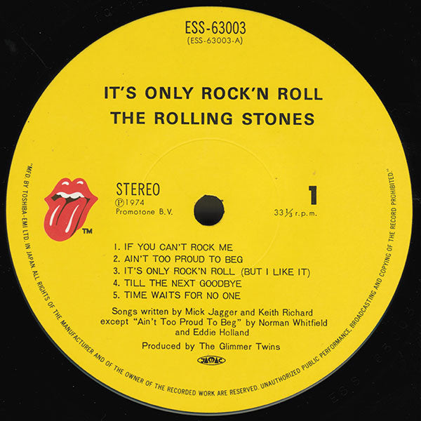 The Rolling Stones : It's Only Rock 'N Roll (LP, Album, RE)