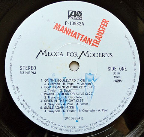 The Manhattan Transfer : Mecca For Moderns (LP, Album)