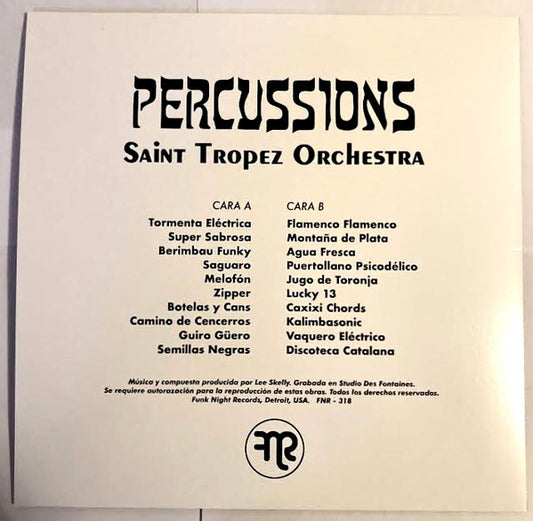 Saint Tropez Orchestra : Percussions (LP, Album, RM)