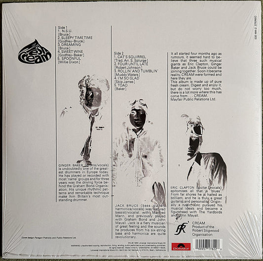 Cream (2) : Fresh Cream (LP, Album, Ltd, RE, Whi)