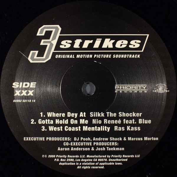 Various : 3 Strikes - Original Motion Picture Soundtrack (2xLP, Comp)