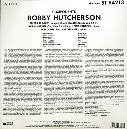 Bobby Hutcherson : Components (LP, Album, RE, Gat)