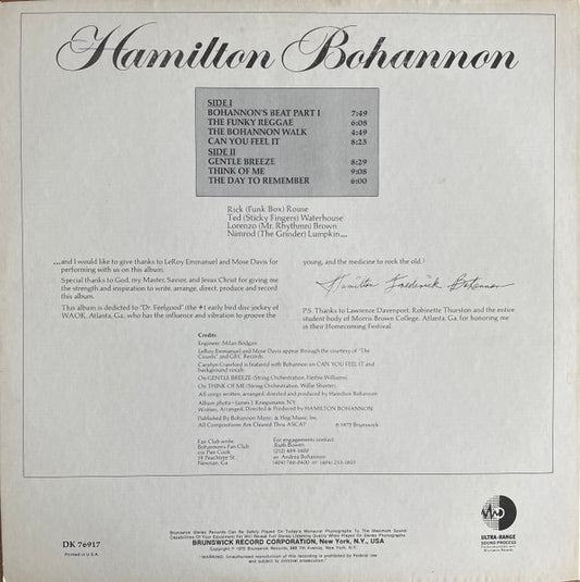 Bohannon* : Bohannon (LP, Album, Pit)
