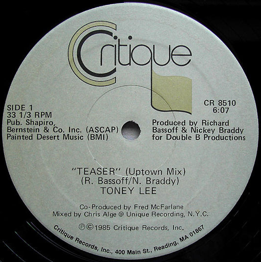 Toney Lee : Teaser (12")