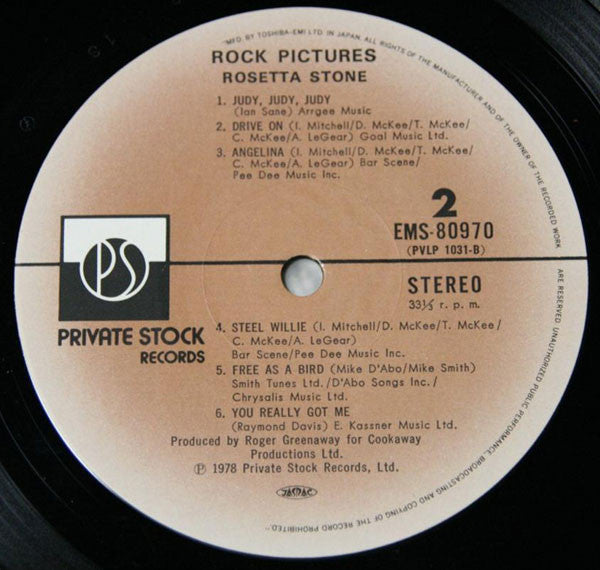 Rosetta Stone (2) : Rock Pictures (LP, Album, Gat)