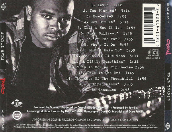 Casual : Fear Itself (CD, Album)