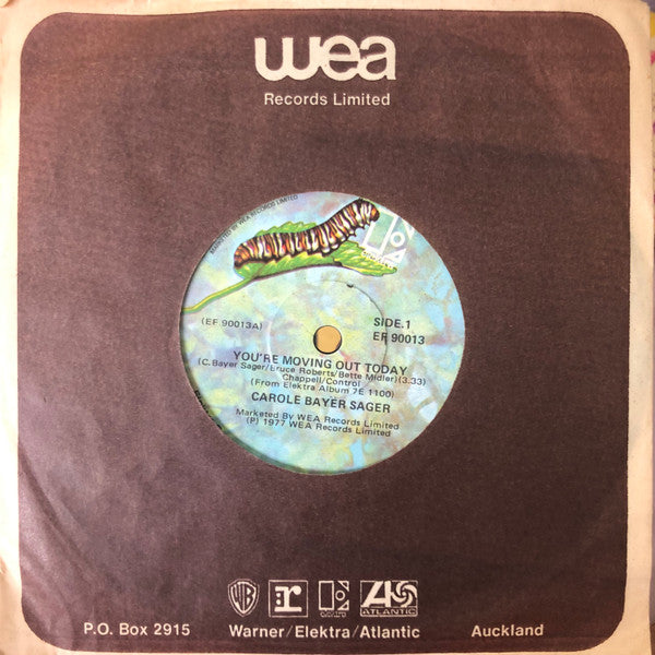 Carole Bayer Sager : You're Moving Out Today (7", Single)