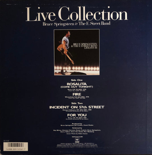 Bruce Springsteen & The E-Street Band : Live Collection (12", Maxi)