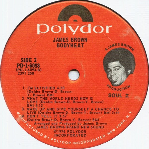 James Brown : Bodyheat (LP, Album, San)