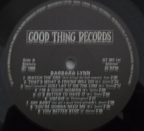 Barbara Lynn : Barbara Lynn (LP, Comp)