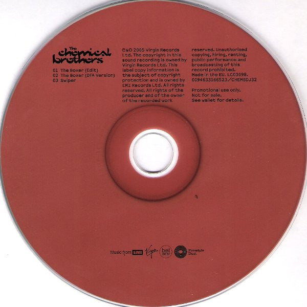 The Chemical Brothers : The Boxer (CD, Single, Promo)