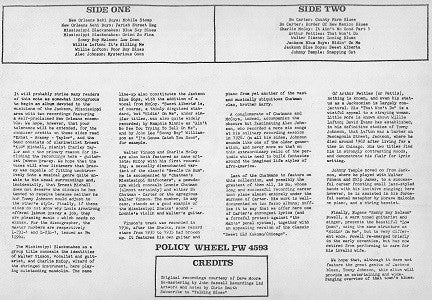 Various : Jackson Blue Boys (And Two From New Orleans) Sixteens Classics Of Blues, Jazz, Hokum And Minstrelsy 1928 - 1940 (LP, Comp, Mono)