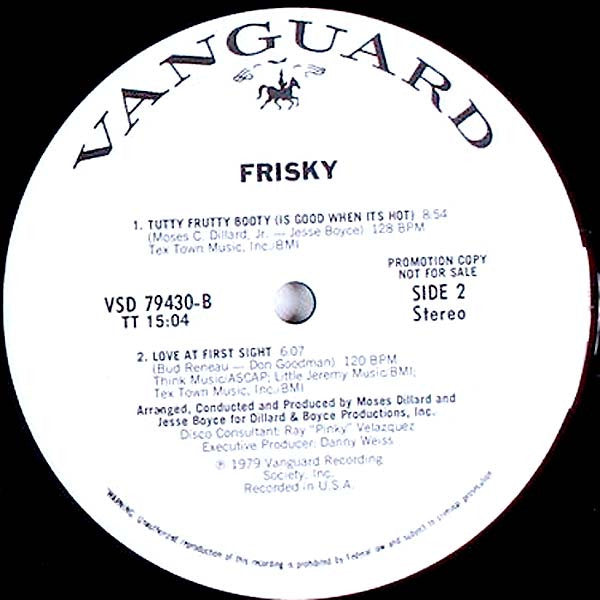 Frisky (3) : Frisky (LP, Album, Promo)