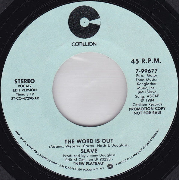 Slave : The Word Is Out (7", Promo)