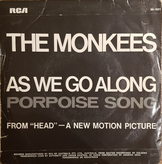 The Monkees : Porpoise Song / As We Go Along (7")