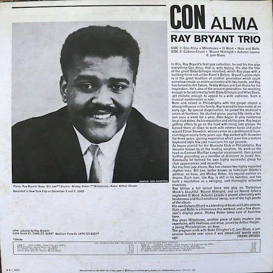 Ray Bryant Trio : Con Alma (LP, Album, RE)