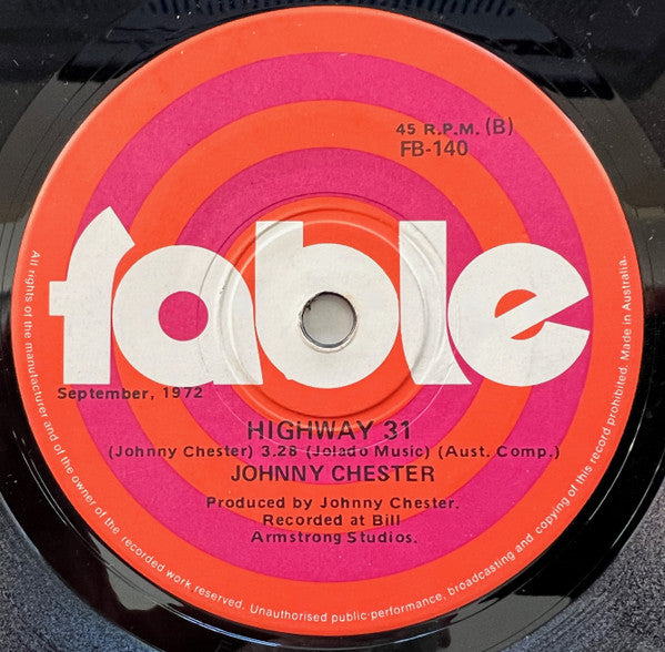 Johnny Chester & Jigsaw (17) : Midnight Bus (7", Single)