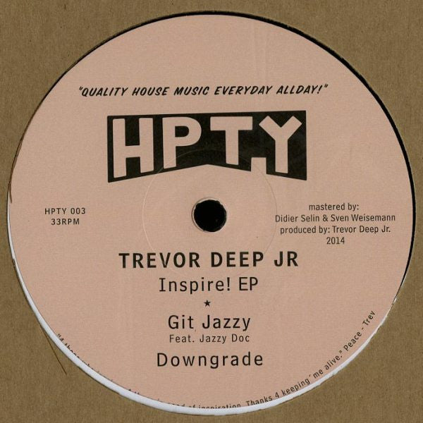 Trevor Deep Jr* : Inspire! EP (12", EP, Ltd, Num)