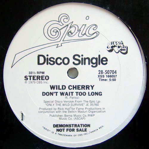 Wild Cherry : Try A Piece Of My Love / Don't Wait Too Long (12", Promo)