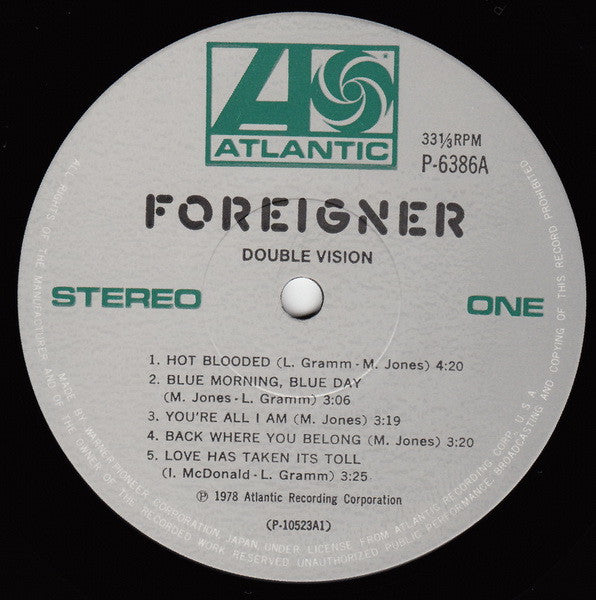 Foreigner : Double Vision (LP, Album, RE)