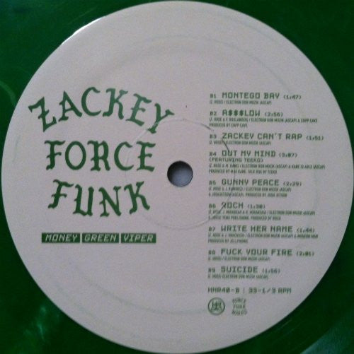 Zackey Force Funk : Money Green Viper (LP, Album, Ltd, Gre)