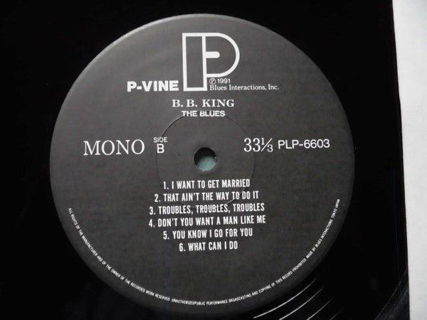 B.B. King : The Blues (LP, Album, Mono, RE)