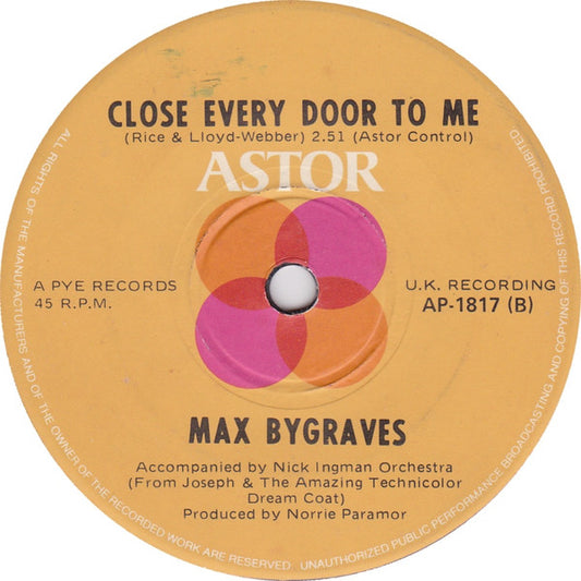 Max Bygraves : Any Dream Will Do (7", Single, RE)