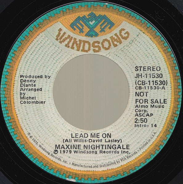 Maxine Nightingale : Lead Me On (7", Mono, Promo)