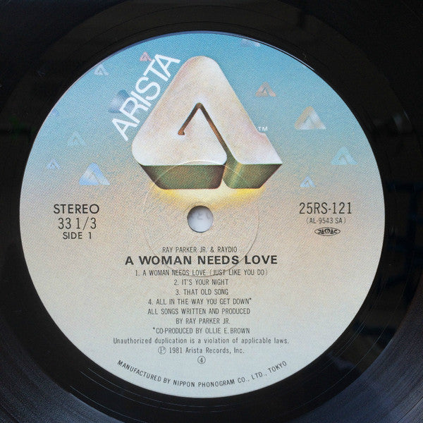 Ray Parker Jr. And Raydio* : A Woman Needs Love (LP, Album)