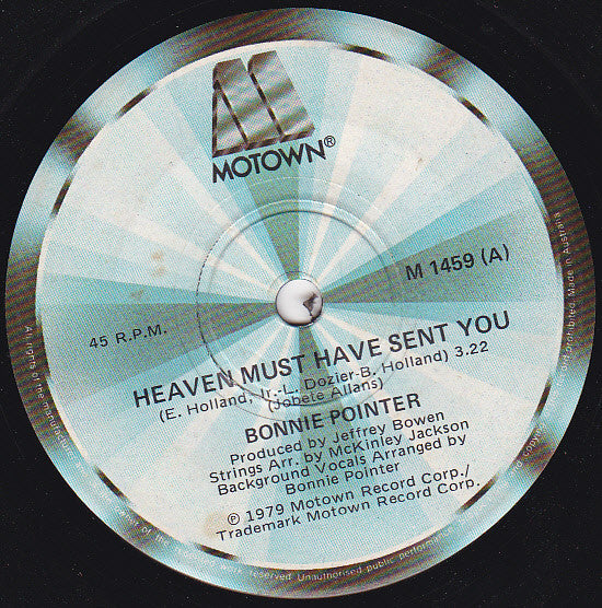 Bonnie Pointer : Heaven Must Have Sent You (7", Single)