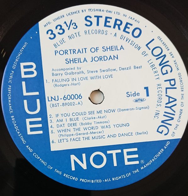 Sheila Jordan : Portrait Of Sheila (LP, Album, RE)
