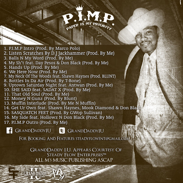 Grand Daddy I.U. : P.I.M.P. (Paper Is My Priority) (CD, Album)