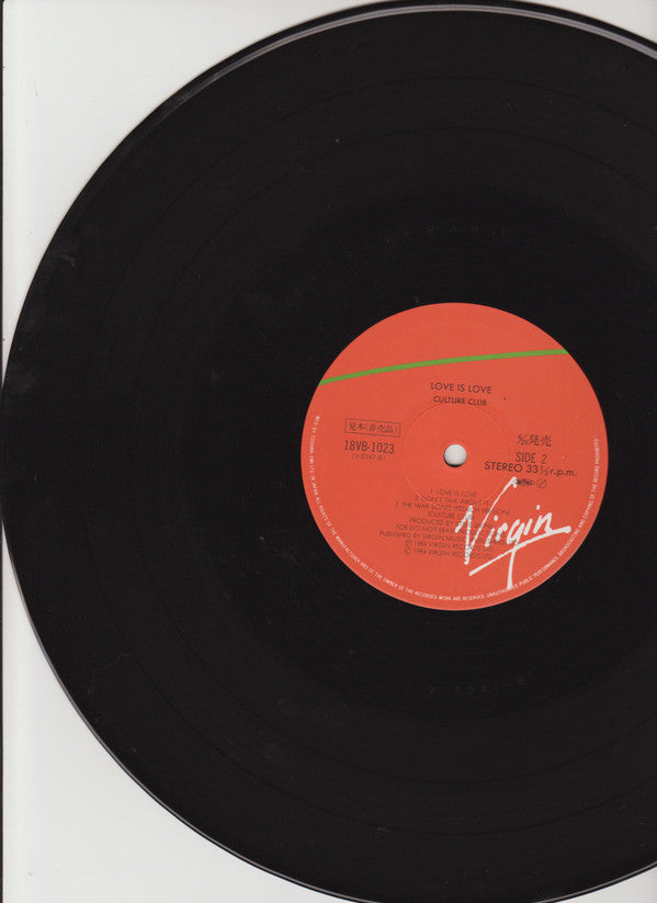 Culture Club : Love Is Love (12", Single, Promo)