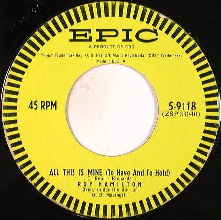Roy Hamilton (5) : A Little Voice / All This Is Mine (To Have And To Hold) (7", Single)