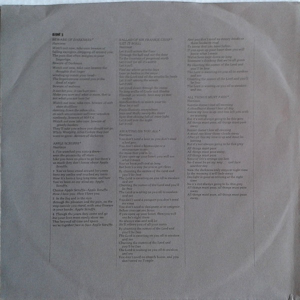 George Harrison : All Things Must Pass (3xLP, Album, Win + Box)
