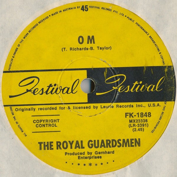 The Royal Guardsmen : Airplane Song (My Airplane) (7", Single)