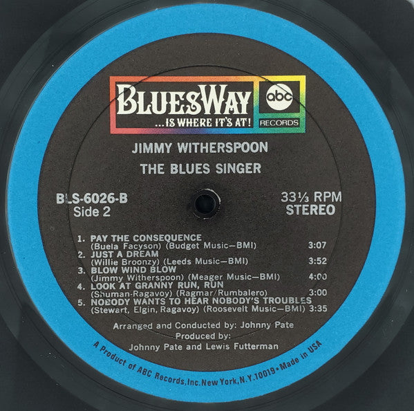 Jimmy Witherspoon : The Blues Singer (LP, Album)