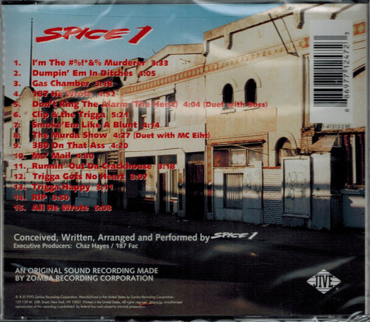 Spice 1 : 187 He Wrote (CD, Album, RE)