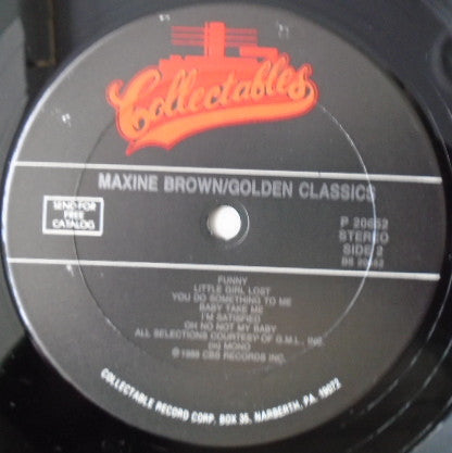 Maxine Brown : Golden Classics (LP, Comp)