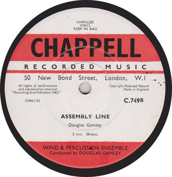 Wind & Percussion Ensemble* Conducted By Douglas Gamley : Pile Driver / Assembly Line (10")