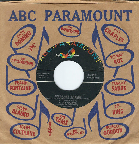 Eydie Gorme* : Separate Tables / The Voice In My Heart (7")