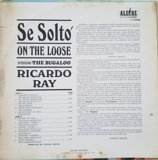 Ricardo Ray : Se Solto' = On The Loose (LP, Album, Mono, Hi-)