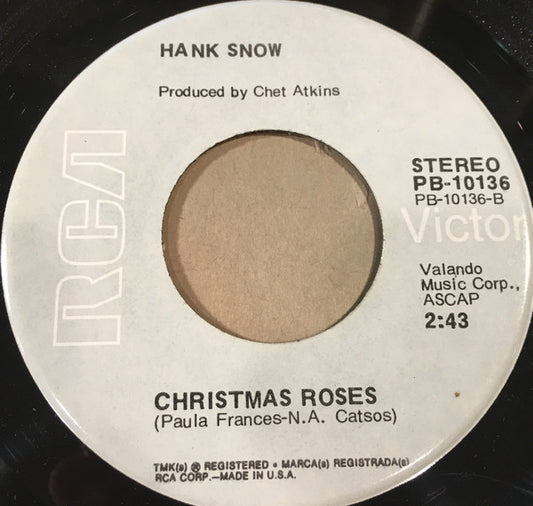 Hank Snow : A Letter To Santa Claus / Christmas Roses (7", Single, Promo)