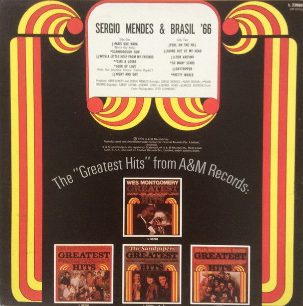 Sérgio Mendes & Brasil '66 : Greatest Hits (LP, Comp, RE)