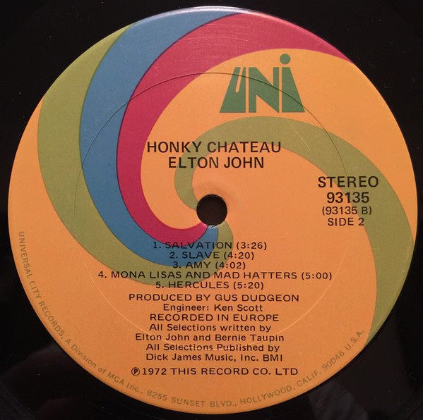 Elton John : Honky Château (LP, Album, Env)